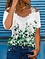 cheap T-Shirts-Women&#039;s T shirt Tee Floral Butterfly Plaid / Check White Yellow Pink Lace Patchwork Cold Shoulder Short Sleeve Casual Holiday Weekend Basic Elegant Off Shoulder V Neck Regular Fit Cold Shoulder