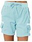 cheap Shorts-Women&#039;s Shorts Slacks Cotton Blend Mid Waist Short White Summer
