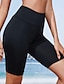 cheap Women&#039;s Swimsuits-Women&#039;s Solid Black Swim Shorts Padded Beach Wear
