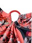 cheap One-Pieces-Floral Red Monokini Women&#039;s Elegant Slim Halter Swimsuit