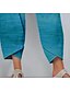 abordables Shoes &amp; Accessories-Femme Pantalons Poche Imprimer du quotidien Fleur Printemps &amp; Automne Standard Violet Gris foncé Kaki Gris Claire Gris Foncé