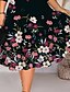 cheap Plus Size Dresses-Women&#039;s Plus Size Floral Holiday Dress Print Crew Neck 3/4 Length Sleeve Work Fall Spring Daily Vacation Midi Dress Dress