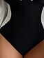 baratos Peça única-Mulheres Roupa de Banho Uma pedaço Monoquíni Fatos de banho Normal roupa de banho Compressão abdominal Cintura alta Bloco de cor Com Alças Férias Roupa de Praia Fatos de banho