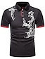 cheap Men&#039;s Shirts-Men&#039;s Golf Shirt Tennis Shirt Graphic Other Prints Collar Button Down Collar Daily Work Short Sleeve Print Tops Simple Basic White Black Gray / Hand wash / Wash separately / Iron on reverse / Summer