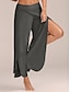 billige Pants-kvinders culotte chinos med brede ben flæser lagdelt stretchy midtalje basic casual / sporty casual daglig sort hvid s m sommer forår&amp;amp; efterår