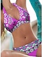 cheap Bikini-Floral Print 2 Piece Halter Bikini for Women