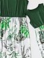 cheap New Arrivals-Mommy and Me Dress Floral Ruched Green Maxi Sleeveless Basic Matching Outfits / Boho / Print