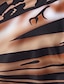 abordables Bañadores de Tallas Grandes de Mujer-Mujer Una pieza Traje de baño Control de barriga Alta cintura Estampado Arco iris Negro Morado Marrón Tallas Grandes Bañadores Con Tirantes Trajes de baño