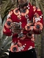 cheap Long Sleeves-Men&#039;s Casual Floral Button Down Shirt