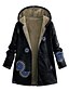 cheap Coats &amp; Trench Coats-Women&#039;s Parka Teddy Coat Sherpa jacket Pocket Print Chic &amp; Modern Casual St. Patrick&#039;s Day Casual Daily Valentine&#039;s Day Coat Long Polyester Green Black Blue Fall Winter Hoodie Regular Fit S M L XL