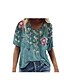 abordables T-shirts-Mujer Floral Casual Diario Manga Corta Camiseta Escote Redondo Básico Tops Color de la foto S / Impresión 3D