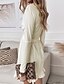 cheap Dresses-Women&#039;s Knee Length Dress A Line Dress White Dress White Black khaki Long Sleeve Modern Style Pure Color V Neck Fall Winter Casual 2022 S M L XL 2XL