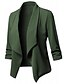 cheap Blazers-Women&#039;s Blazer Basic Work Casual St. Patrick&#039;s Day Office Office / Career WorkWear Outdoor Coat Regular Terylene Navy Wine Red Green Fall Spring Summer V Neck Slim S M L XL 2XL 3XL / Solid Color