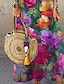 cheap Casual Dresses-Women&#039;s Maxi long Dress Shift Dress Fuchsia Sleeveless Print Floral Print Round Neck Spring Summer Casual 2022 S M L XL XXL 3XL