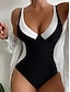 cheap One-Pieces-Monokini Women&#039;s Swimsuit with Tummy Control