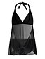 cheap Tankinis-Women&#039;s Swimwear Tankini 2 Piece Normal Swimsuit Mesh Embroidery Tummy Control Open Back Solid Color V Wire Vacation Fashion Bathing Suits