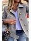 cheap Jackets-Women&#039;s Coat Spring Outdoor Street Daily Regular Coat Thermal Warm Regular Fit Lady Jacket Long Sleeve Slim Fit Solid Color Green Blue Wine