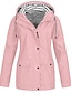 cheap Coats &amp; Trench Coats-Women&#039;s Rain Jacket Fall Waterproof Outdoor Hiking Coat Zipper Windproof Hoodie Jacket Winter  Warm