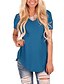 billige Super Sale-Dame Bluse T skjorte Grunnleggende V-hals Moderne عادي T-skjorte V-hals Sommer Normal Grønn Blå Hvit Svart Rød