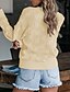 cheap Sweaters &amp; Cardigans-Women&#039;s Casual V-Neck Hollow Out Knitted Cardigan