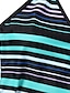 cheap Tankini-Women&#039;s Swimwear 2 Piece Normal Swimsuit Open Back Stripe Cross Color Block Stripe Rainbow Tank Top Bathing Suits Sports Hawaiian Casual