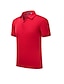 cheap Polos-Men&#039;s Golf Shirt Tennis Shirt Solid Color Collar Button Down Collar Ceremony Formal Tops Sapphire White Black / Summer