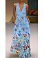 cheap Maxi Dresses-Women&#039;s A Line Dress Maxi long Dress Purple Yellow Blushing Pink White Light Blue Sleeveless Butterfly Animal Print Summer Deep V Hot Casual Beach 2021 S M L XL XXL 3XL 4XL 5XL / Plus Size