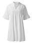 cheap Cotton &amp; Linen Dresses-Cotton Hollow Out Shift Dress for Women