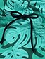 baratos Tankini-Mulheres Roupa de Banho Vestido de Banho 2 partes Normal roupa de banho Folha Azul Acolchoado Com Alças Fatos de banho Esportivo Férias Sensual