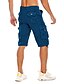 preiswerte Shorts-Herren Strassenmode Kurze Hosen Frachthosen Cargo Shorts Knielänge Hose Mikro-elastisch Tarnfarben Volltonfarbe Mittlere Taillenlinie Grün Schwarz Grau Armeegrün Khaki 29 30 31 32 34