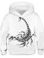 cheap Boys&#039; Hoodies &amp; Sweatshirts-Halloween Boys 3D Animal Skull Hoodie Long Sleeve 3D Print Spring Active Basic Polyester Rayon Kids Daily
