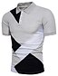 billige Men&#039;s-Herre POLO T-skjorte Skjortekrage Fargeblokk Hvit Svart Lysegrå Topper