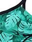 abordables Tankini-Mujer Bañadores Vestido de Baño 2 piezas Normal Traje de baño Hoja Azul Piscina Acolchado Con Tirantes Trajes de baño Deportes Vacaciones Sensual