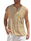 cheap Casual Shirts-Men&#039;s Sleeveless V Neck Summer Beach Shirt