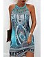 cheap Mini Dresses-Blue Halter Mini Dress for Women