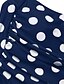 abordables Una pieza-Mujer Bañadores Una pieza Monokini Trajes de baño Normal Traje de baño A Lunares Control de barriga Cintura alta Azul Marino Acolchado Trajes de baño Vacaciones Sensual Deportes / nuevo