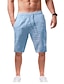 cheap Shorts-Men&#039;s Casual Slim Linen Cotton Beach Shorts
