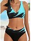 cheap Bikini-Women&#039;s Sexy High Waisted Ombre Bikini Swimwear
