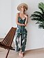 cheap Jumpsuits &amp; Rompers-Jumpsuits for Women Fall Tie Dye V Neck Pink Fall Winter Basic Casual Daily Wide Leg Loose Strap Sleeveless Blue Black Gray S M L