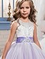 preiswerte Kleider für Mädchen-Kinder Wenig Kleid Mädchen Schleife Weiß Grün Purpur Maxi Spitze Tüll Ärmellos Elegant Vintage Kleider 4-13 Jahre