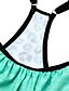 baratos Tankini-Mulheres Roupa de Banho Normal Tankini 2 partes roupa de banho Floral Sem costas Estampado Verde Azul Rosa claro Com Alças Camisola Fatos de banho Férias Moda Sensual / Moderno / novo / Com Bojo