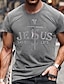 cheap Men&#039;s-Men&#039;s Unisex T shirt Tee Graphic Prints Weapon Hot Stamping Crew Neck Daily Holiday Short Sleeve Print Tops Casual Streetwear Muscle Big and Tall Dark Gray / Summer