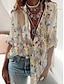 cheap Tops &amp; Blouses-Women&#039;s Casual Floral Long Sleeve Streetwear Blouse