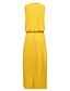 billige Uformelle kjoler-Dame Maxikjole Skiftkjole Ermeløs Delt Helfarge Ren farge Crew-hals Vår Sommer Elegant Fritid Moderne 2022 Normal S M L XL 2XL 3XL 4XL 5XL