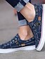 baratos Women&#039;s Sneakers-Mulheres Tênis Sapatos de Lona Sem Salto Ponta Redonda Diário Lona Jeans Sólido Verão Branco Roxo Azul