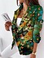cheap Blazers-Women&#039;s Blazer with Pockets Butterfly Stylish Long Sleeve Coat Office Fall Winter Regular Double Breasted Jacket Green