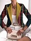 abordables Blazers Femme-blazer Floral à la mode Avec poches Automne L&#039;hiver Normal Col rabattu Manteau Manches Longues Bureau Veste Rose Claire