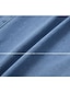 baratos Denim Dresses-Mulheres Vestido midi Azul Claro Cor imaculada Manga Curta Primavera Verão Bolsos quente Colarinho de Camisa Normal Final de semana 2022 S M L XL XXL