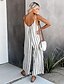 cheap Jumpsuits &amp; Rompers-Women&#039;s Jumpsuit Striped Casual Daily Going out Spaghetti Strap Loose Blue S M L Spring