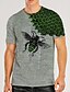 economico Tank Tops-camicia grafica da uomo ape su nido d&#039;ape vintage 3d per | T-shirt bianca estiva in cotone con stampa girocollo gialla per le vacanze quotidiane a maniche corte, abbigliamento, compleanno e